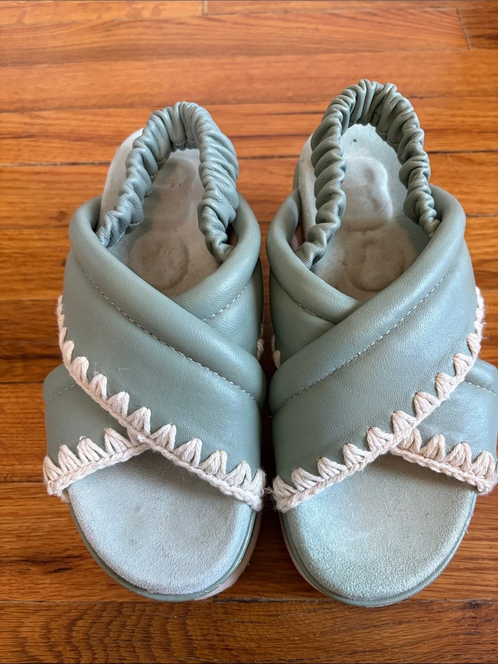 Free People Mou Gigi Platform Embroidered Sandals 36
